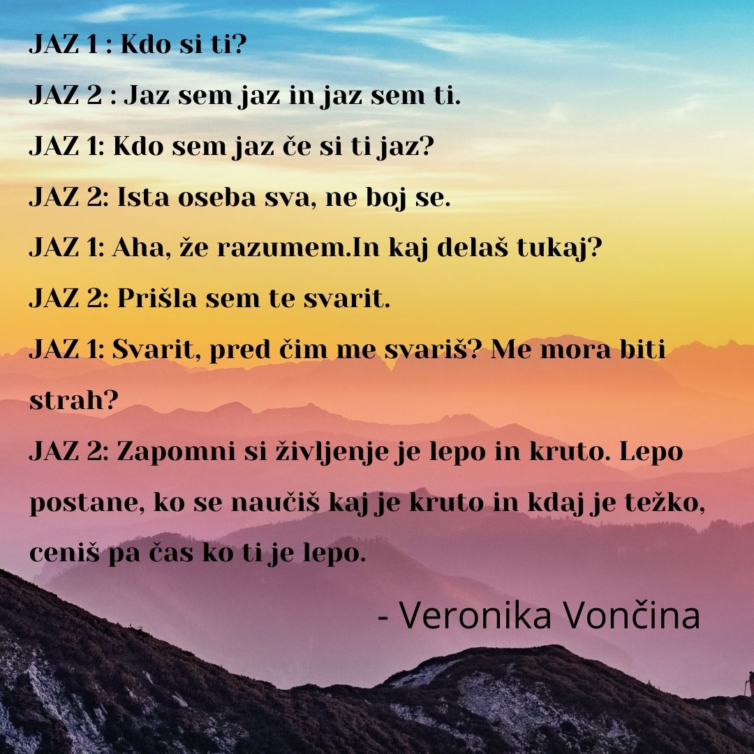 Ali ni čudovito in lepo Vse se zdi prav čeprav je težko. Začne se prebujati spomine obujati. Zakaj so ovire zakaj je tako Ne skrbi preveč počasi bo šlo. 1