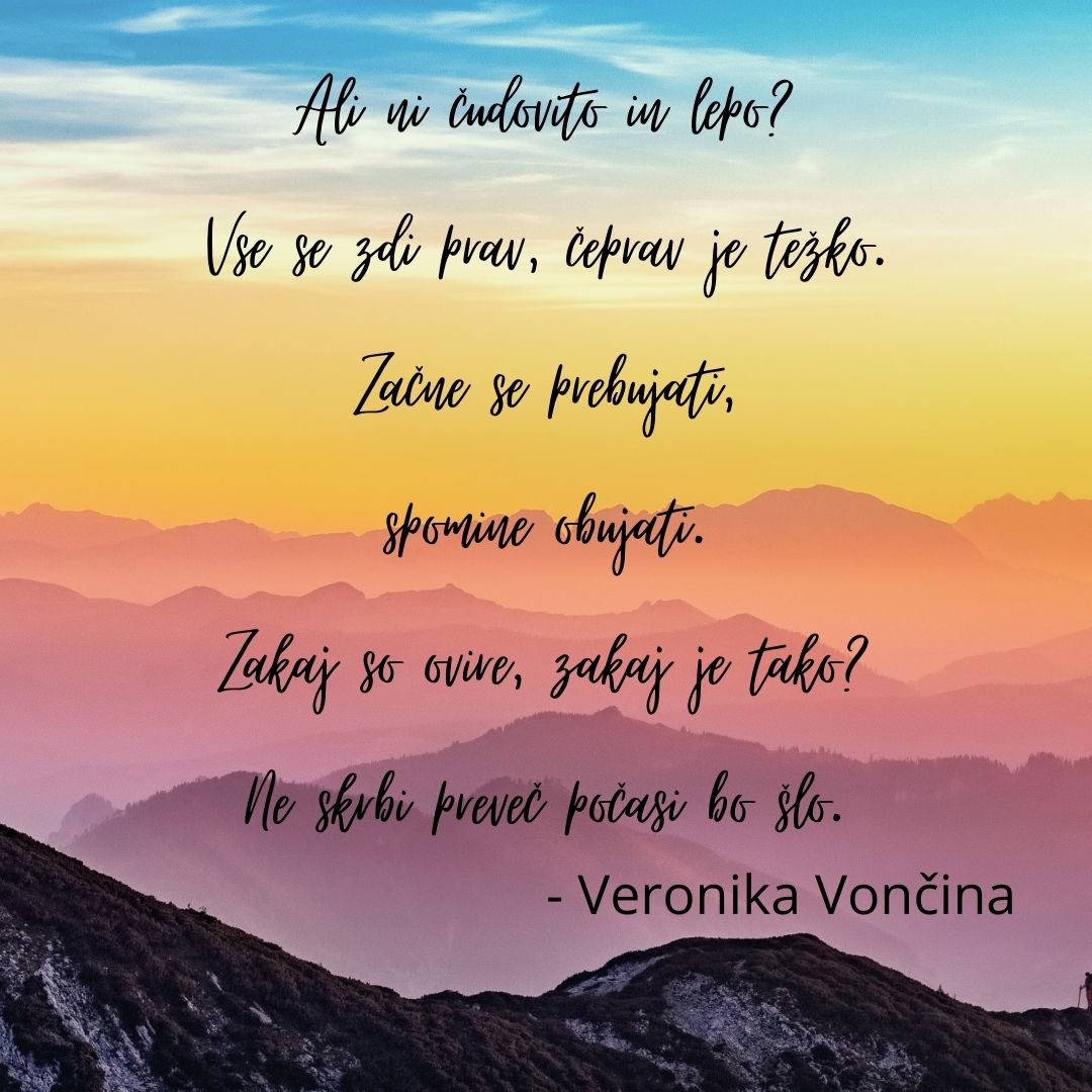 Ali ni čudovito in lepo Vse se zdi prav čeprav je težko. Začne se prebujati spomine obujati