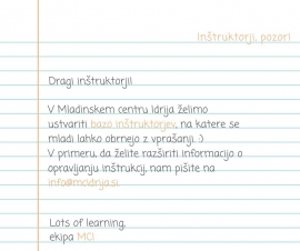 Pozor! I&scaron;čemo in&scaron;truktorje.