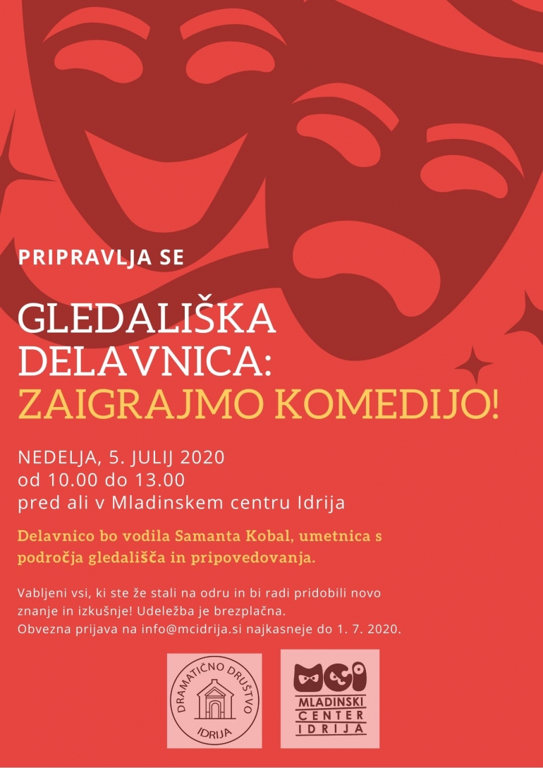 Gledali&scaron;ka delavnica: zaigrajmo komedijo!