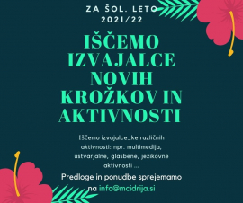 I&scaron;čemo nove krožke