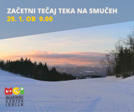 Začetni tečaj teka na smučeh na Vojskem