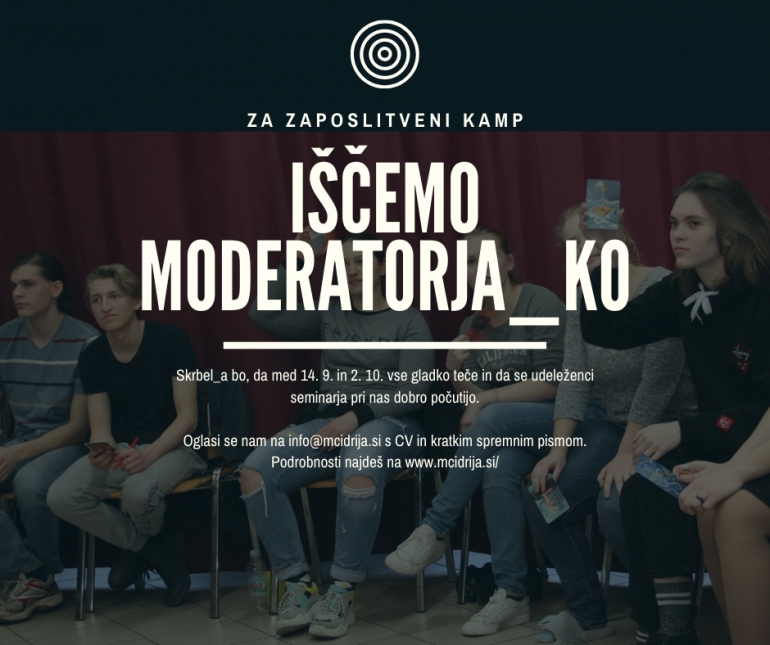I&scaron;čemo moderatorja_ko