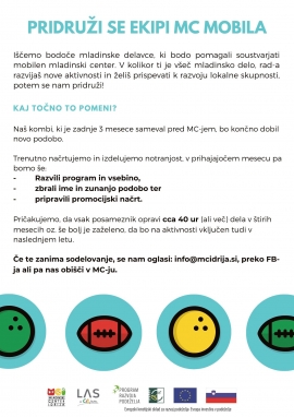 PRIDUŽI SE EKIPI MC MOBILA - mobilnega mladinskega centra