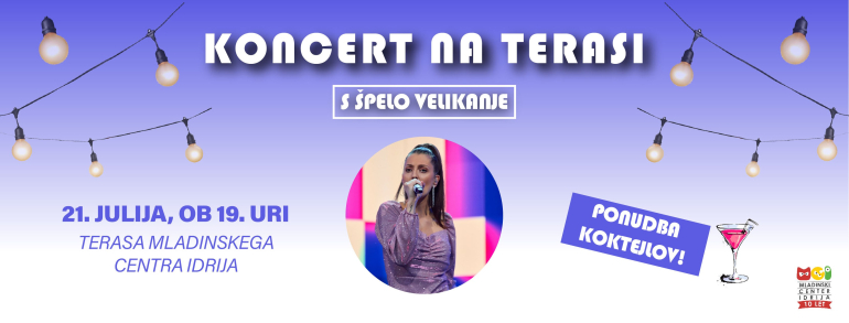 Tržnica second hand oblačil in koncert na terasi: &Scaron;pela Velikanje - kavarni&scaron;ki jazz, pop, rock