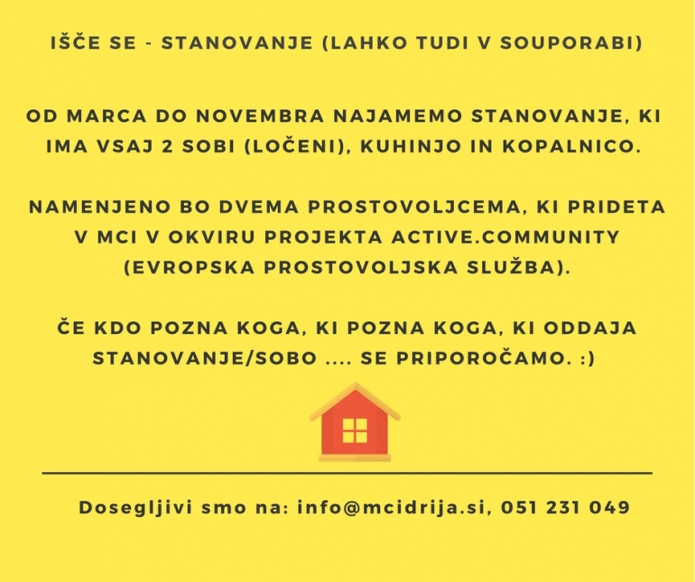 I&Scaron;ČEMO STANOVANJE