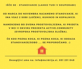 I&Scaron;ČEMO STANOVANJE