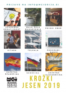 Odprte prijave na jesenske krožke