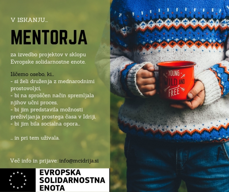 I&Scaron;ČEMO MENTORJA!