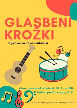 Glasbeni krožki septembra spet v MCI