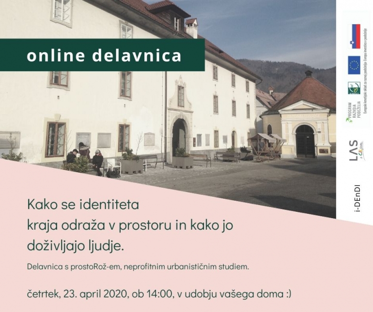 Vabilo na delavnico: Kako se identiteta kraja odraža v prostoru in kako jo doživljajo ljudje