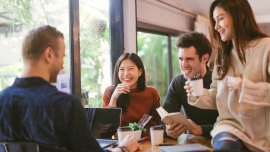 Language caf&eacute; v Kavarni Vega