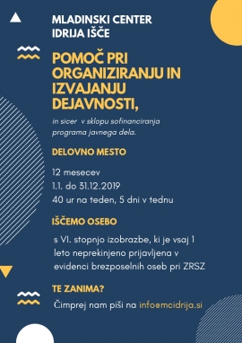 Zaposlimo novega sodelavca