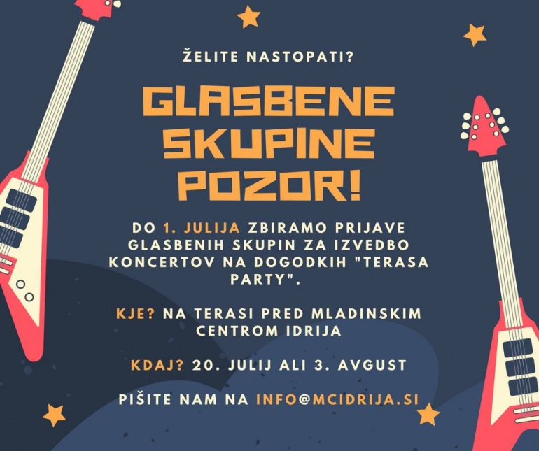 Poziv za glasbene skupine