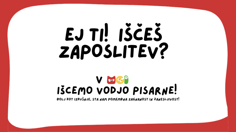 I&Scaron;ČEMO VODJO PISARNE!