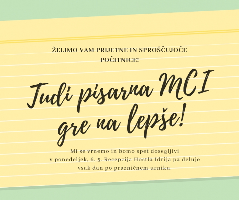 Tudi pisarna MCI gre na lep&scaron;e