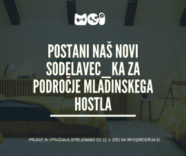 I&scaron;čemo sodelavca_ko za področje mladinskega hostla