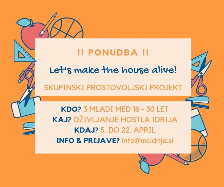 OŽIVIMO HI&Scaron;O! [skupinski prostovoljski projekt]