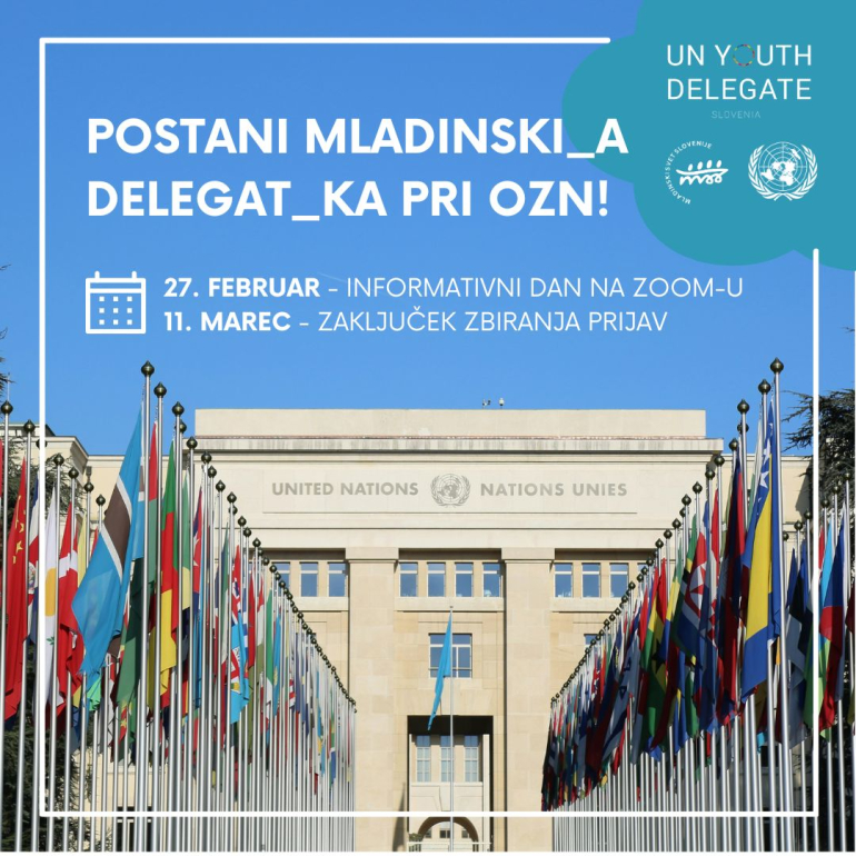 Postani mladinski delegat OZN